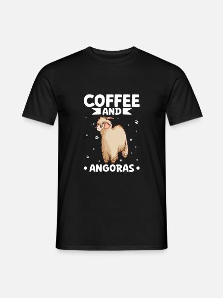 Kaffee und Angoraziege - Männer T-Shirt - Schwarz