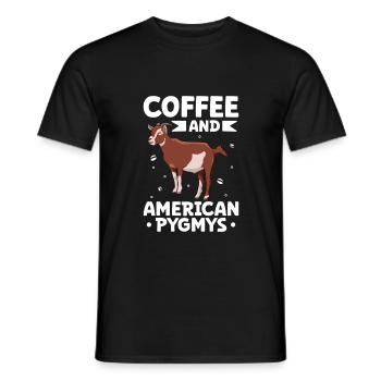Coffee and American Pygmy - Men's T-Shirt - black - Front - AI Model Male 178 light (178cm)