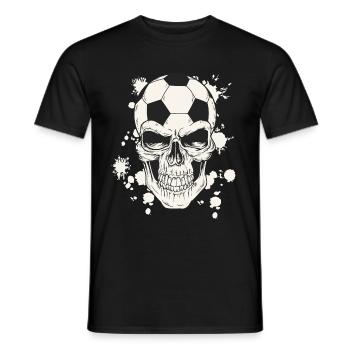 Crâne de football - T-shirt homme - noir - Devant - AI Model Male 178 light (178cm)