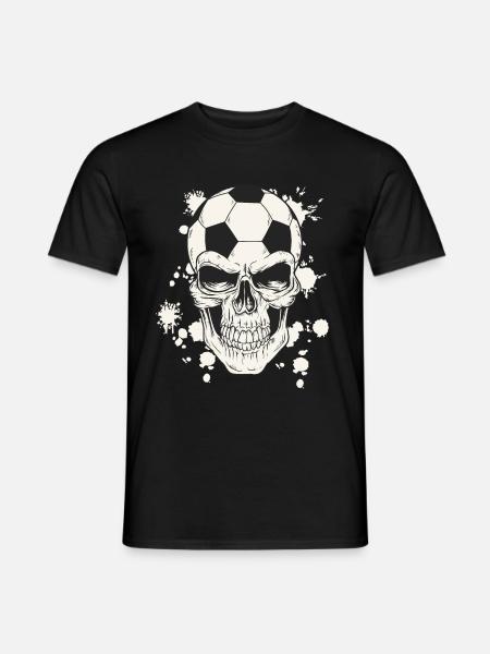 Soccer skull - Men's T-Shirt - black