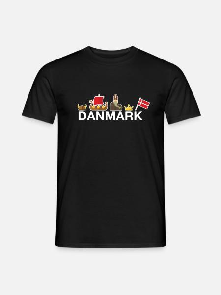 DANMARK Dänemark Strand Urlaub Dünen Meer - Männer T-Shirt - Schwarz