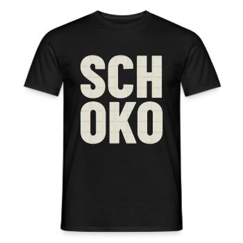 Schoko weiße Schokolade Shirt - Männer T-Shirt - Schwarz - Vorne - AI Model Male 178 light (178cm)