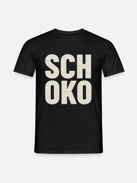 Schoko weiße Schokolade Shirt - Männer T-Shirt - Schwarz