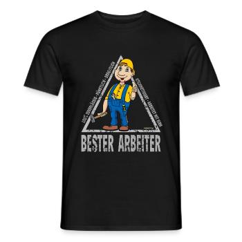 Best Worker - Men's T-Shirt - black - Front - AI Model Male 178 light (178cm)