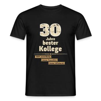 30 Jahre bester Kollege - Männer T-Shirt - Schwarz - Vorne - AI Model Male 178 light (178cm)