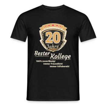 20 Jahre bester Kollege - Männer T-Shirt - Schwarz - Vorne - AI Model Male 178 light (178cm)