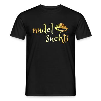 Nudel Suchti - Geschenk für Nudel Süchtige - Männer T-Shirt - Schwarz - Vorne - AI Model Male 178 light (178cm)