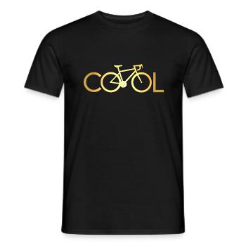 Road bike cyclist cool bike - Men's T-Shirt - black - Front - AI Model Male 178 light (178cm)