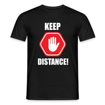 Gardez la distance Attention Attention Attention - T-shirt homme - noir - Devant - AI Model Male 178 light (178cm)
