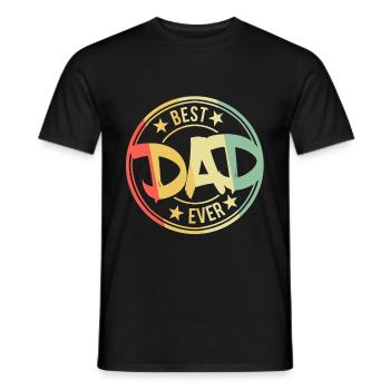 Meilleur papa jamais cadeau de fête des pères papa dictons rétro - T-shirt homme - noir - Devant - AI Model Male 178 light (178cm)