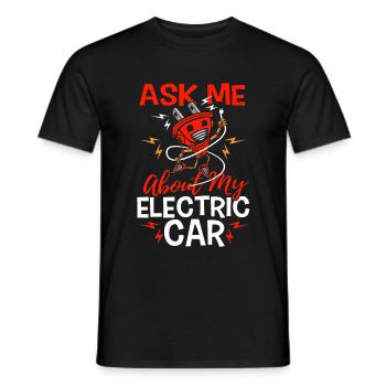Demandez-moi mon cadeau voiture électrique voiture électrique - T-shirt homme - noir - Devant - AI Model Male 178 light (178cm)