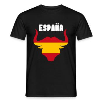 Espana Stier Spanien Geschenk Spanier Design - Männer T-Shirt - Schwarz - Vorne - AI Model Male 178 light (178cm)