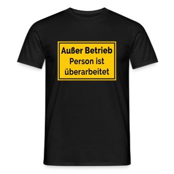 Lustige Schilder Bauarbeiter Außer Betrieb Bau - Männer T-Shirt - Schwarz - Vorne - AI Model Male 178 light (178cm)