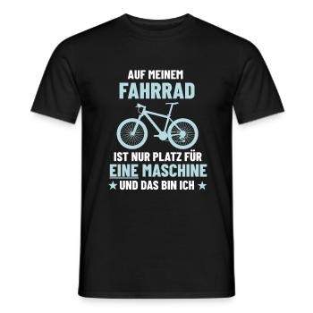 Mountain Bike MTB Fahrrad Ohne Akku Spruch - Männer T-Shirt - Schwarz - Vorne - AI Model Male 178 light (178cm)