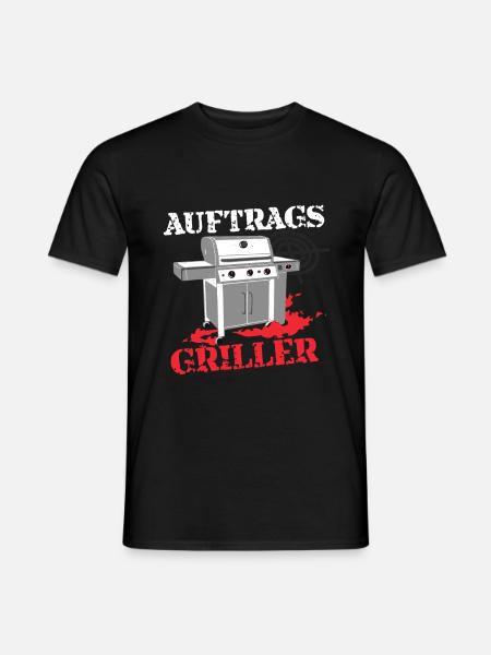 Auftragsgriller - Männer T-Shirt - Schwarz