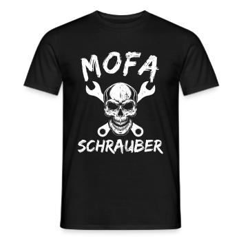Mofa Moped Two-stroke Screwdriver Mechanic - Men's T-Shirt - black - Front - AI Model Male 178 light (178cm)