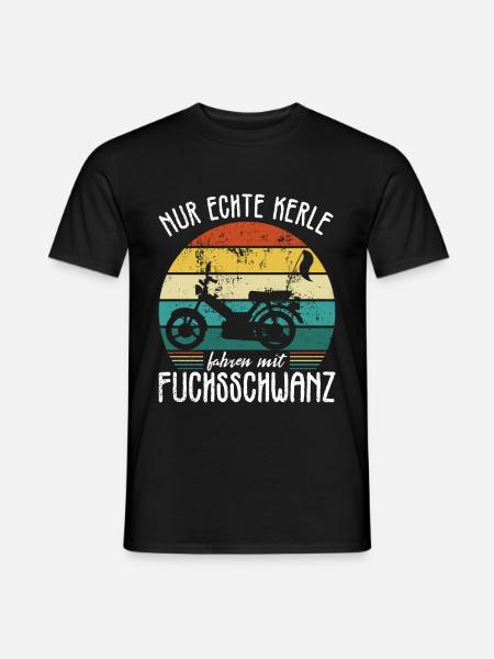 Moped Mofa Fuchsschwanz Kerle Männer Zweitakter - Männer T-Shirt - Schwarz