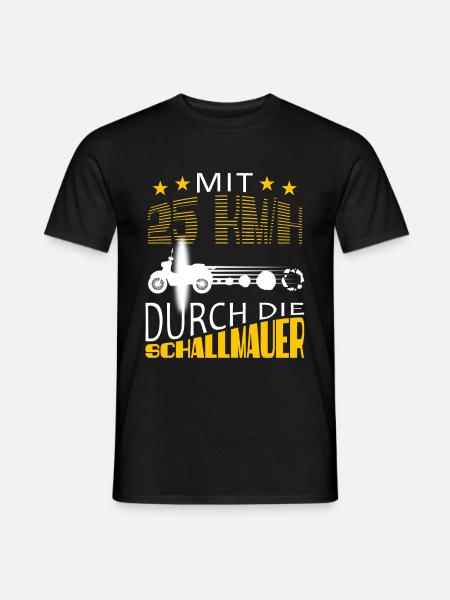 25 kmh Moped Mofa Schallmauer Simson Puch Kreidler - Mænd T-shirt - sort