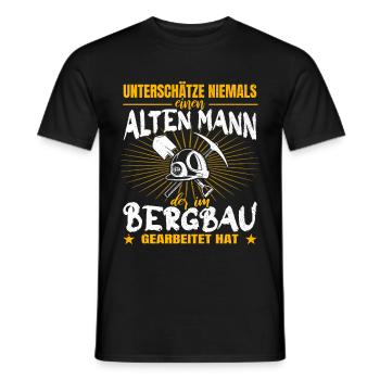 Bergbau Minenarbeiter Rentner Kumpel Bergmann - Männer T-Shirt - Schwarz - Vorne - AI Model Male 178 light (178cm)