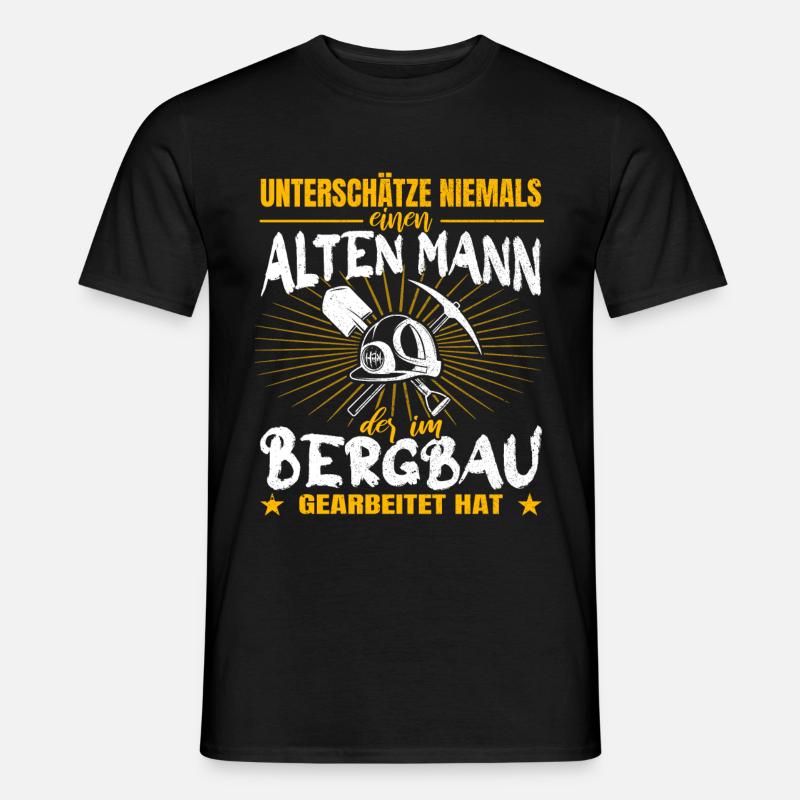 Bergbau Minenarbeiter Rentner Kumpel Bergmann - Männer T-Shirt - Schwarz