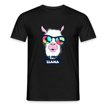 Lama - Men's T-Shirt - black - Front - AI Model Male 178 light (178cm)