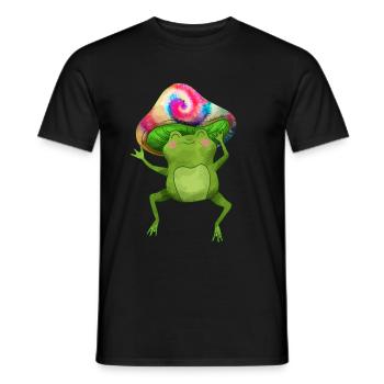 Frosch - Männer T-Shirt - Schwarz - Vorne - AI Model Male 178 light (178cm)