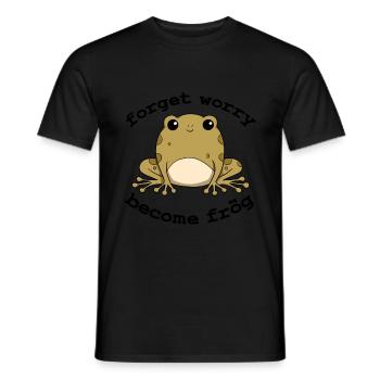 Frosch - Männer T-Shirt - Schwarz - Vorne - AI Model Male 178 light (178cm)