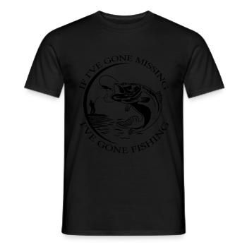 Angling - Men's T-Shirt - black - Front - AI Model Male 178 light (178cm)