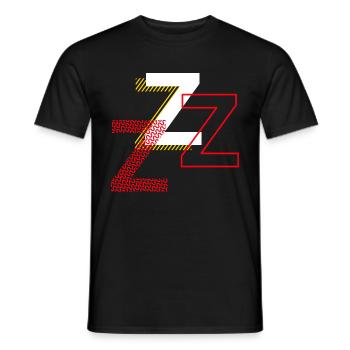 Alphabet Design Letter Z - Men's T-Shirt - black - Front - AI Model Male 178 light (178cm)