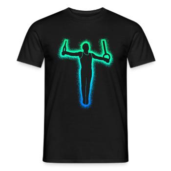 Gymnastics Gymnastics Ring Gymnastics Men Boys Gymnastics - Men's T-Shirt - black - Front - AI Model Male 178 light (178cm)