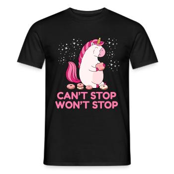Can't Stop Won't Stop - Männer T-Shirt - Schwarz - Vorne - AI Model Male 178 light (178cm)