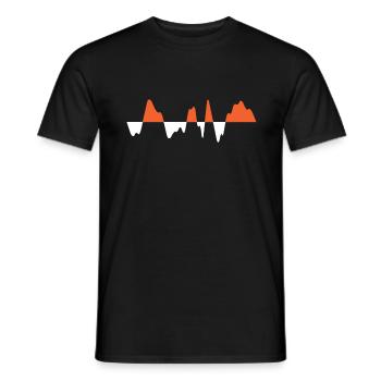 sound wave - Männer T-Shirt - Schwarz - Vorne - AI Model Male 178 light (178cm)