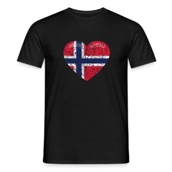 Norwegen Flagge - Männer T-Shirt - Schwarz - Vorne - AI Model Male 178 light (178cm)
