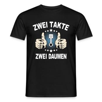 Zweitakter Moped Mofa - Männer T-Shirt - Schwarz - Vorne - AI Model Male 178 light (178cm)