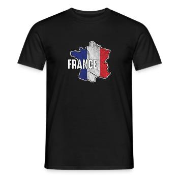 Drapeau Patriotique France Patriote Nationalisme Français - T-shirt homme - noir - Devant - AI Model Male 178 light (178cm)
