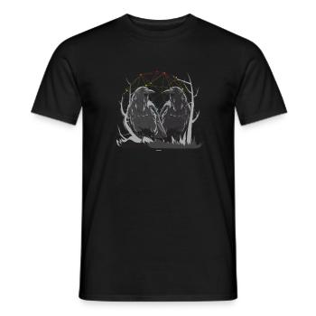 Huginn und Muninn nordische Mythologie Ravens Midgard - Männer T-Shirt - Schwarz - Vorne - AI Model Male 178 light (178cm)