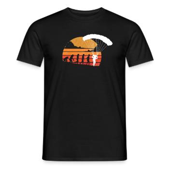 Evolution Of Skydiving Parachuting Skydiver - Men's T-Shirt - black - Front - AI Model Male 178 light (178cm)