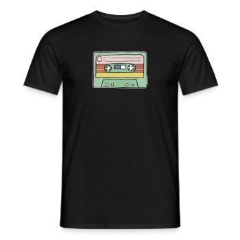 Retro Cassette Tape - Men's T-Shirt - black - Front - AI Model Male 178 light (178cm)