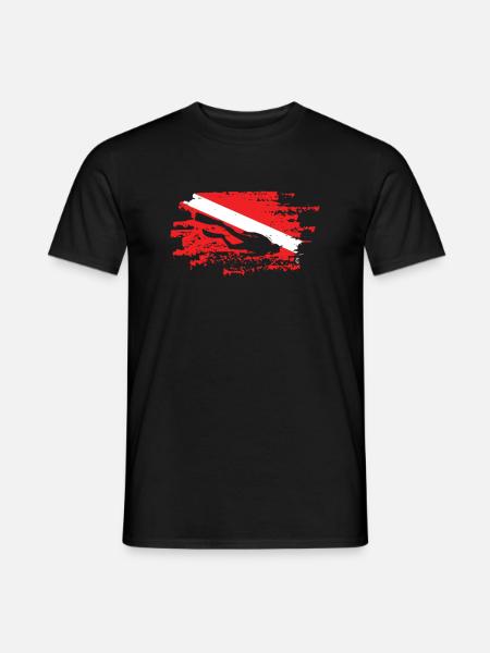 Taucher Down Flag Scuba Diving Unterwassersurfer - Männer T-Shirt - Schwarz