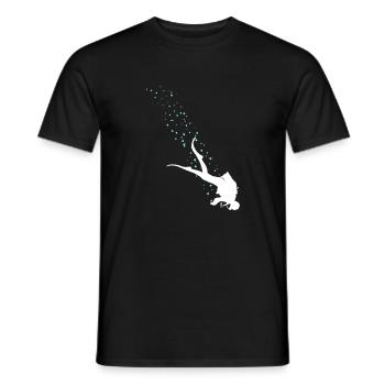 Awesome Scuba Diver Snorkeling Diving Ocean Deep - Men's T-Shirt - black - Front - AI Model Male 178 light (178cm)