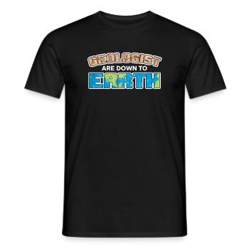 Geologist Study Of Earth Chemistry Rocks - Men's T-Shirt - black - Front - AI Model Male 178 light (178cm)