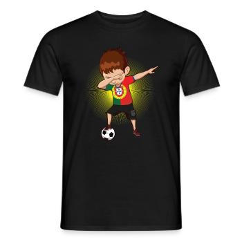 Football Portugais Portugal Footballeur - T-shirt homme - noir - Devant - AI Model Male 178 light (178cm)