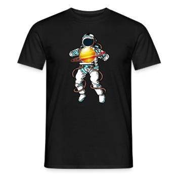 Weltraum Planet Orbit Galaxy Nerd Cool - Männer T-Shirt - Schwarz - Vorne - AI Model Male 178 light (178cm)