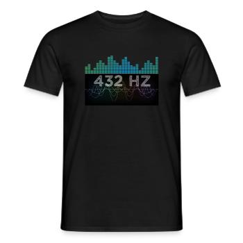 Solfeggio 432 HZ Sound Frequency Spiritual - Men's T-Shirt - black - Front - AI Model Male 178 light (178cm)