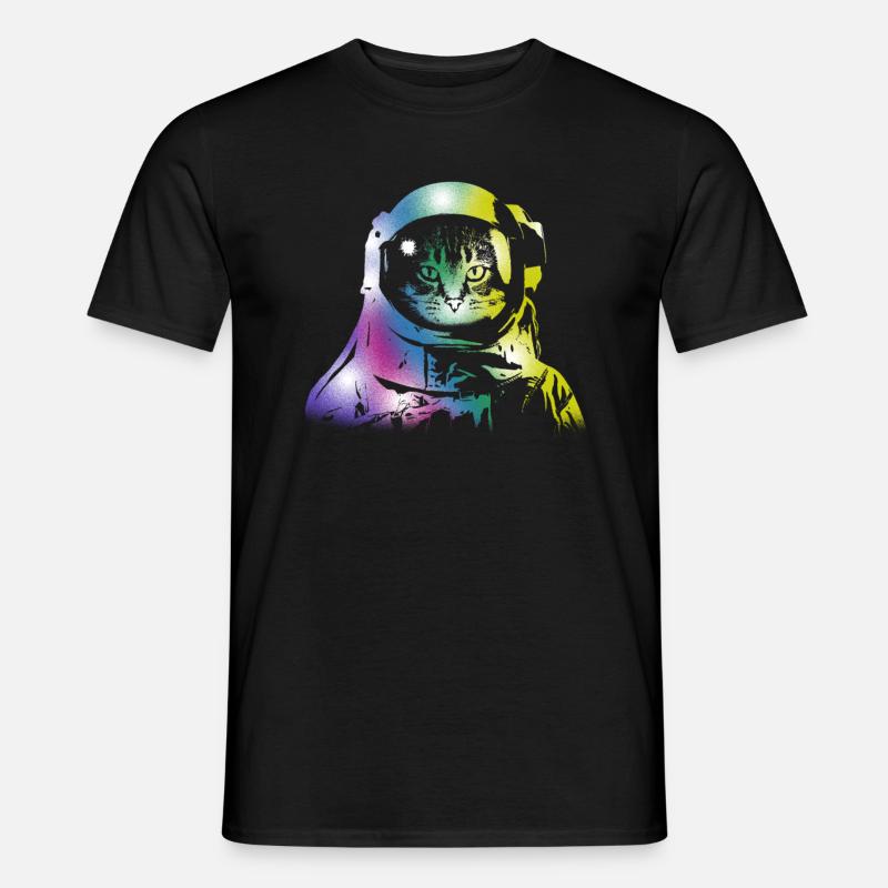 Cat Space Outerspace Galaxy Cats Kätzchenbesitzer - Männer T-Shirt - Schwarz