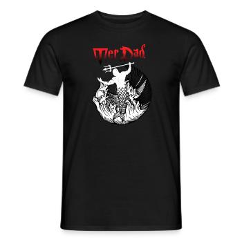 Merdad Mermaid Merman Fantasy Mythical Sea - Men's T-Shirt - black - Front - AI Model Male 178 light (178cm)
