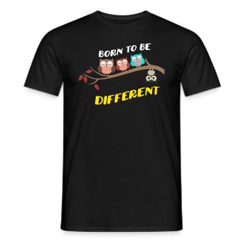 Né pour être différent Journée mondiale de sensibilisation à l'autisme - T-shirt homme - noir - Devant - AI Model Male 178 light (178cm)