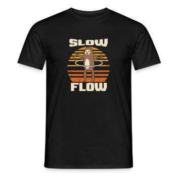 Langsame Strömung Retro Vintage Hula Hoop Hula Hoop - Männer T-Shirt - Schwarz - Vorne - AI Model Male 178 light (178cm)