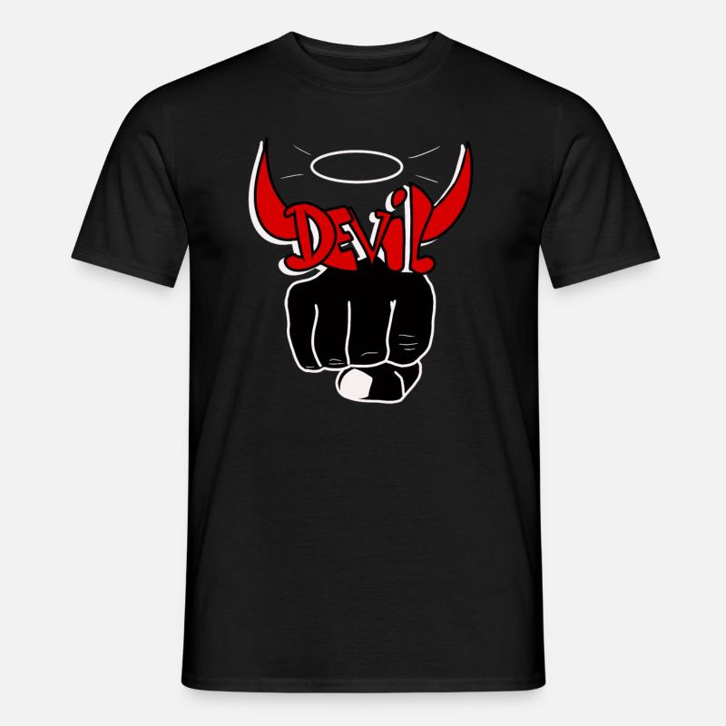 Teufel - Männer T-Shirt - Schwarz