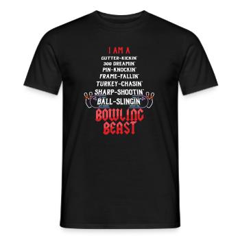 Bowlers Pins Skittles Alley Équipe de bowling Ten Pins - T-shirt homme - noir - Devant - AI Model Male 178 light (178cm)
